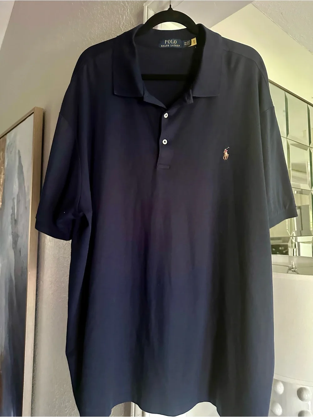 Ralph Lauren Navy Polo Shirt with Embroidered Pony